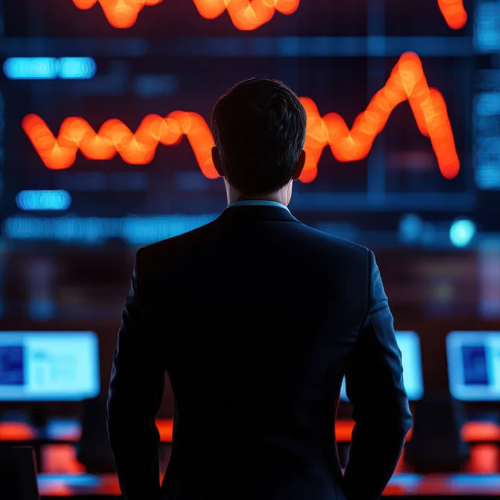 Analista acompanhando indicadores de crédito em painéis de dados